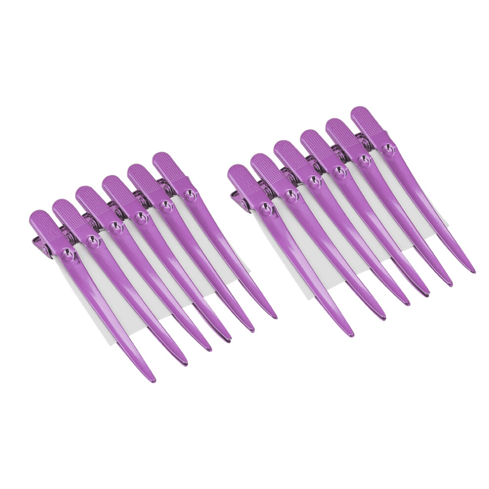 12-Pack Rose Red Hair Clips for Salon Sectioning and Hair Styling Accessories