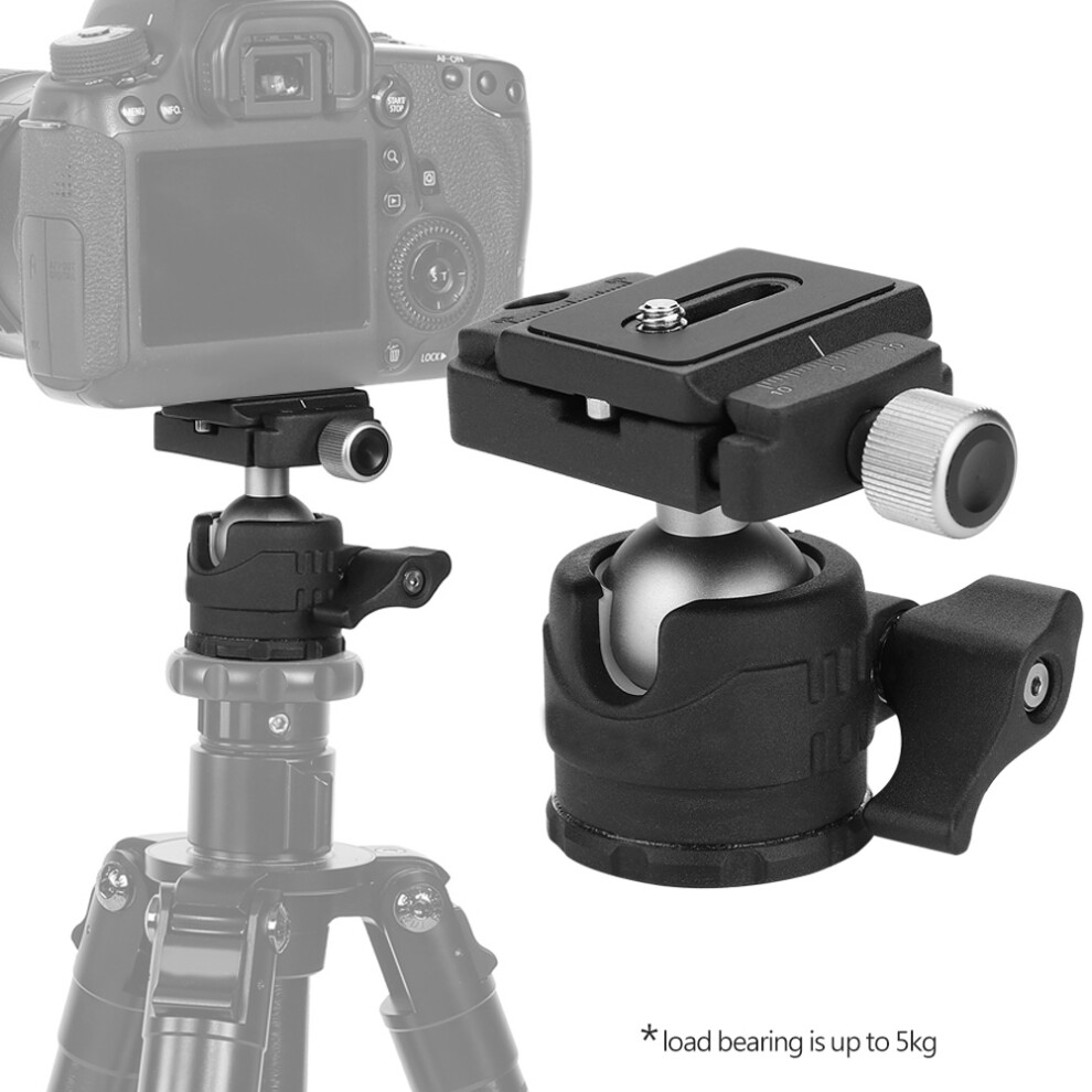 Veledge Aluminum 360 Swivel Mini Ball Head 5Kg Load For Dslr Camera 5051329992779