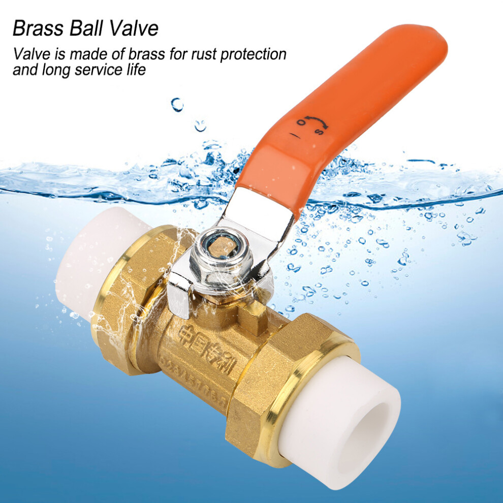 Brass Ball Valve 3/4" Bsp Dn20 With Double Ppr Hot Melt Fitting 8251329993739