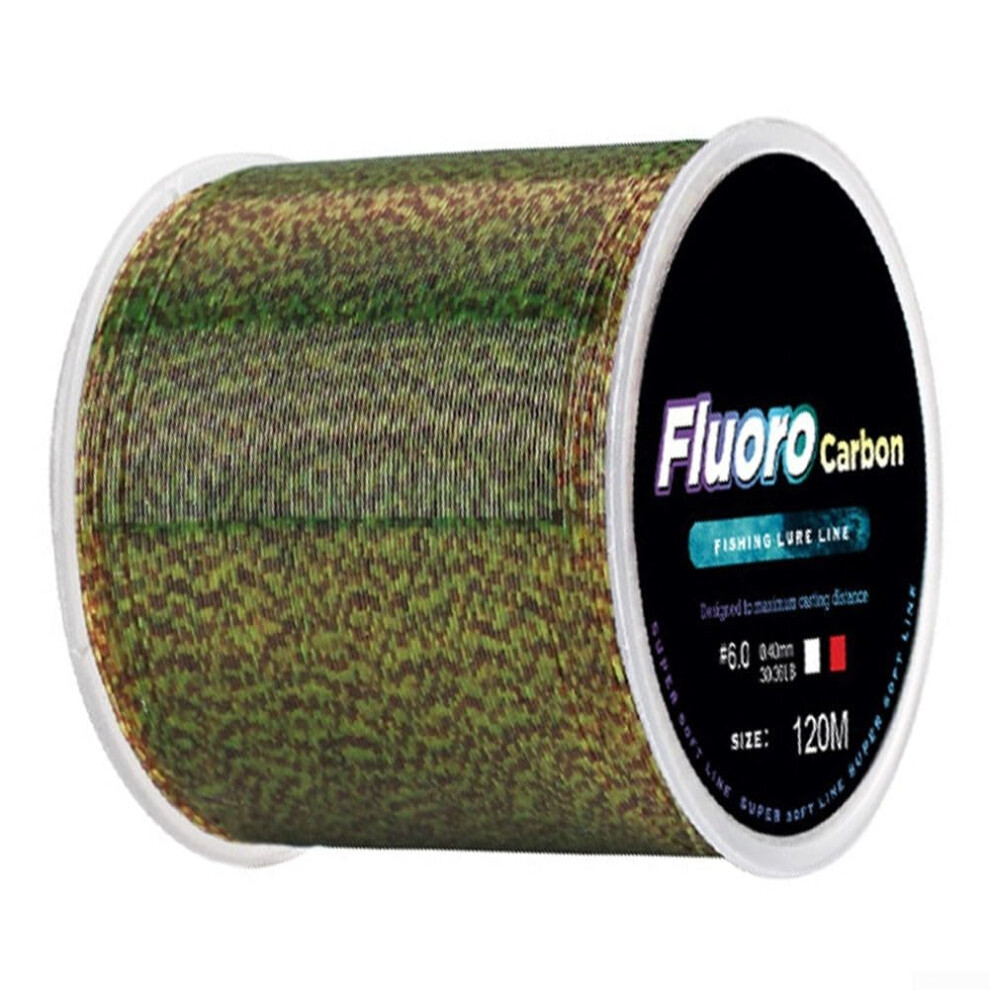 Improved Durability, Strong Water Resistance, 120m Carbon Fiber Leader, Soft Line 1 Coffee Green Dots-image-OPC-PJ6RZBC-NEW