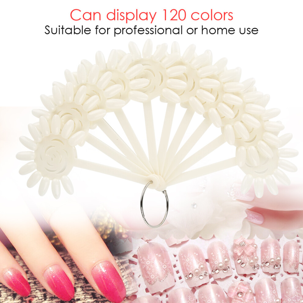 Durable 120Pcs Nail Tip Display Palette - Ideal for Home or Salon Use
