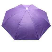 Foldable Umbrella Hat Fishing Hat Beach Hiking Camping Outdoor Headwear Sun Head Fishing Accessories Hats Sports Tackle Purple, Purple