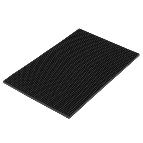 Soft Black PVC Bar Mat Waterproof Coaster 45*30cm Kitchen Tool 1