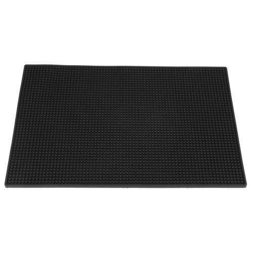 Soft Black PVC Bar Mat Waterproof Coaster 45*30cm Kitchen Tool