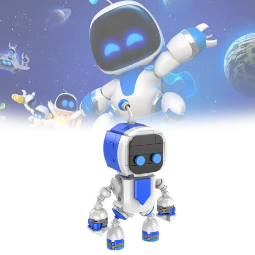 Astro Building Bot Blocks Toy - Educational Building Set for Kids, Durable ABS Plastic, Develops Creativity & Problem-Solving (Blue, 13x8.6x5 cm) 2