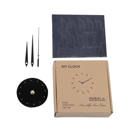 DIY Musical Note Wall Clock with Vinyl CD Dial Plate, 360mm on OnBuy