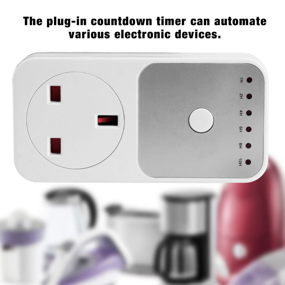Electronic Countdown Socket Timer, 10.8Cm Abs Power Switch 6-Set Modes 4171330001305