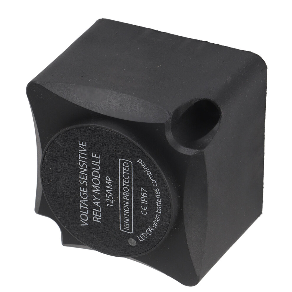 125A Dual Battery Isolator Vsr 7X7x6cm Ip67 Black 7891330004294