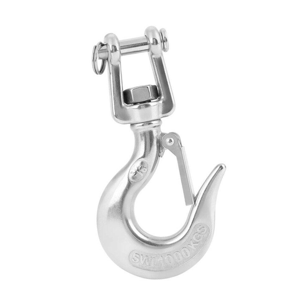 304 Stainless Steel Swivel Hook With Latch 360 1000Kg Capacity Rigging 6931330004908