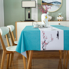 PVC Tablecloth, Washable, WipeClean, 140 x 240 cm, Rectangular, Oilcloth, Tablecloth, WaterRepellent Tablecloth, Garden Tablecloth