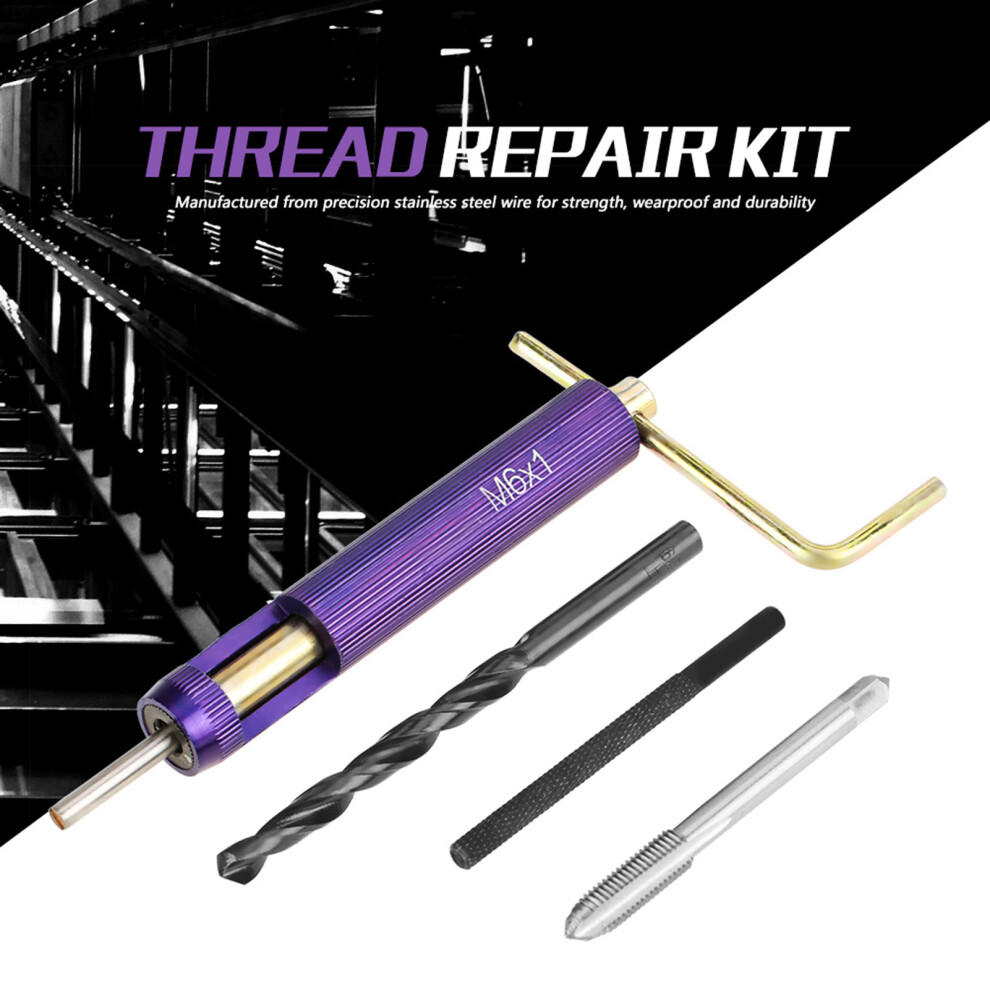 M6 Stainless Steel Thread Repair Kit - Durable Wire Inserts For Strong Threads 7891330007172