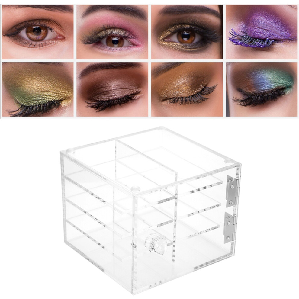 8-Layer Acrylic False Eyelash Storage Box with Large Capacity, Transparent