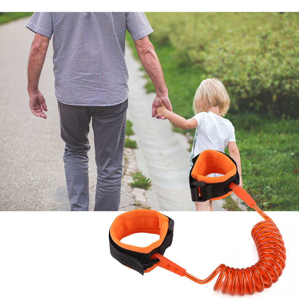 Safety Wristband For Kids & Adults Durable Elastic Rope Anti-Lost Link Orange