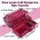 Glitter Pink & Craft Tool Storage Box,3-Layer Stackable Carry Tackle Box Sewing Box Organizer for Ar 7