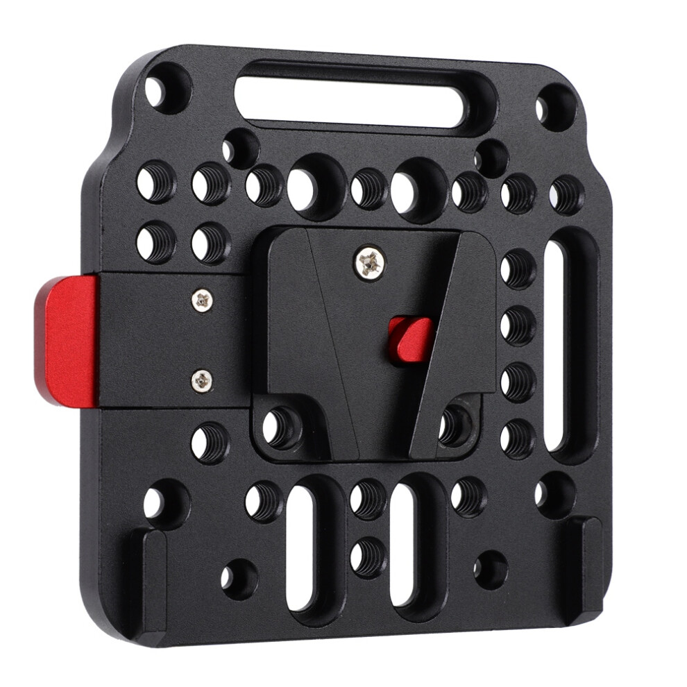V Lock Assembly Quick Release External Battery Plate, Aluminum, Black 6941330010687