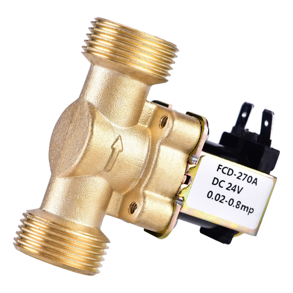 3/4" Dc 24V Brass Water Solenoid Valve, Nc, 0-55 5071330010897