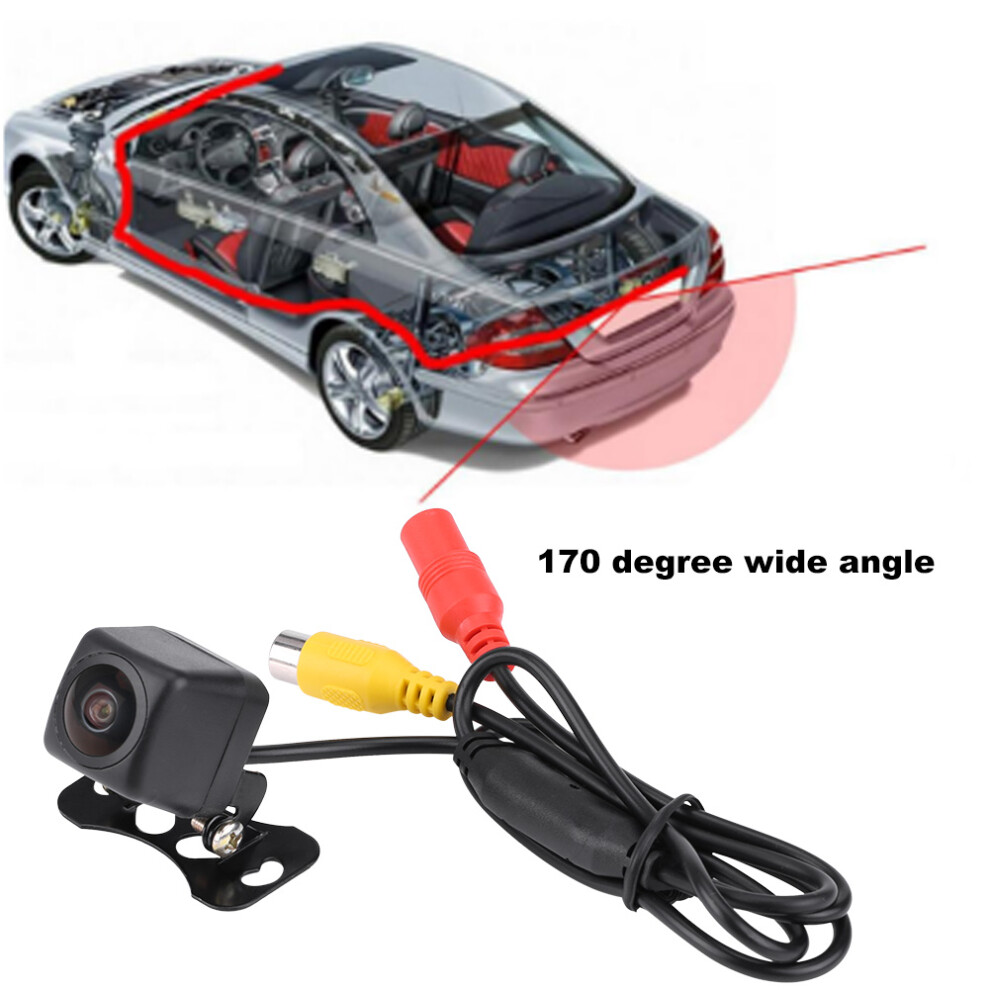 170 Fisheye Hd Night Vision Waterproof Car Backup Camera With 6M Wire Light 7891330010103