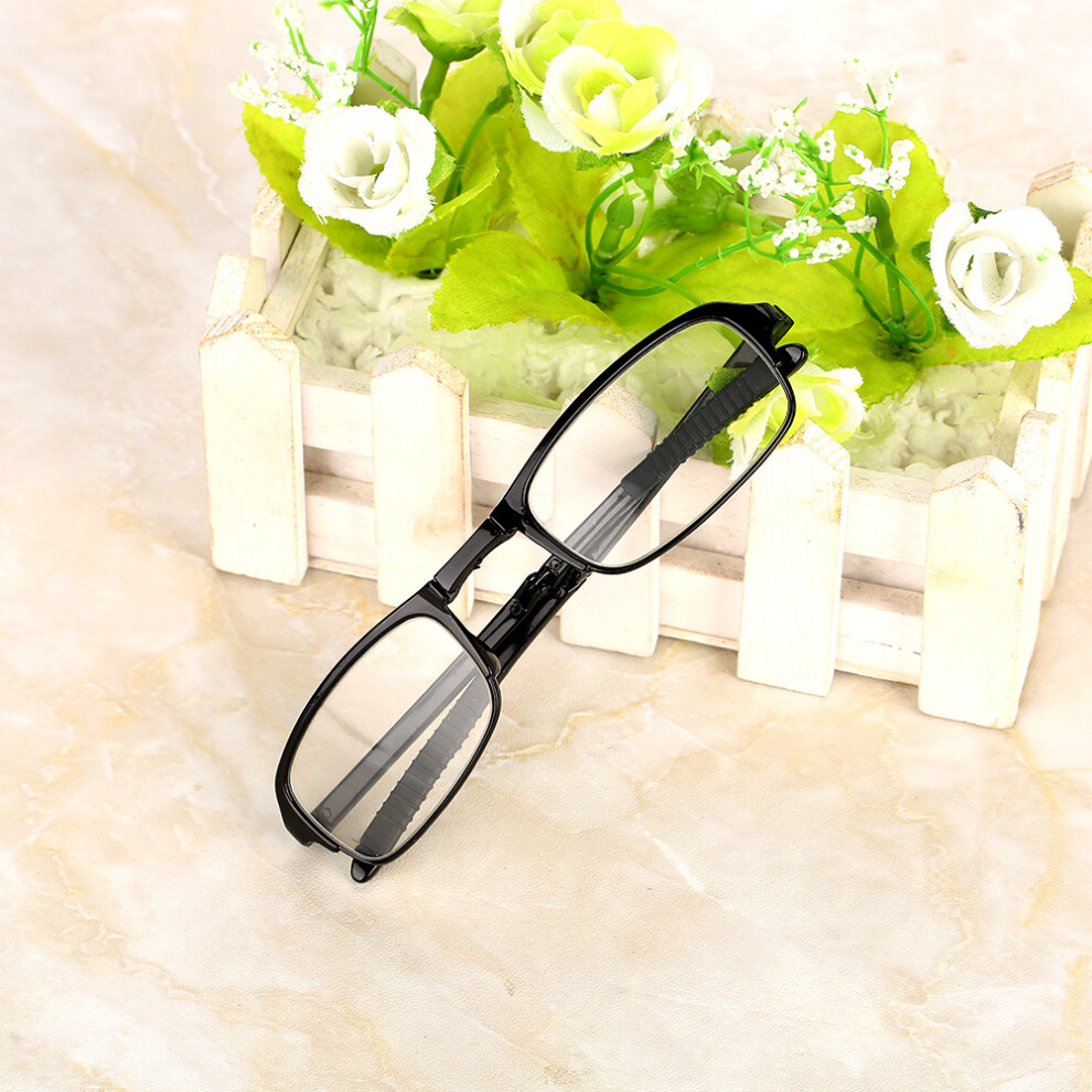 Unisex Ultra Thin Black Reading Glasses 3.0 Lightweight & Foldable for Travel