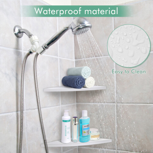 Durable PVC Corner Shelves for Stylish 90-Degree Wall Storage 2