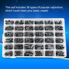 Complete Electrolytic Capacitor Assortment Kit 1000pcs 10V-50V 0.1uF-1000uF