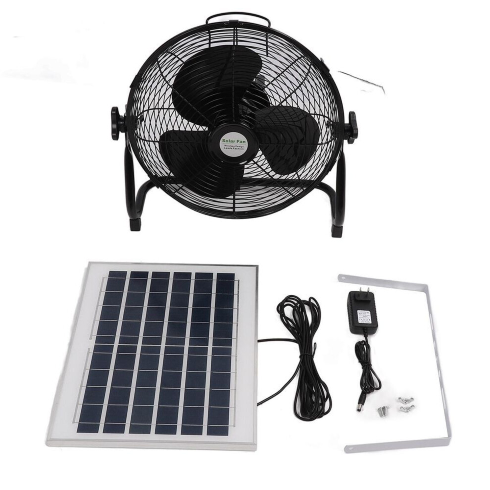Battery Operated Solar Fan 10000mah 3 Speed Quiet Dual Use Portable Fan For Home Camping