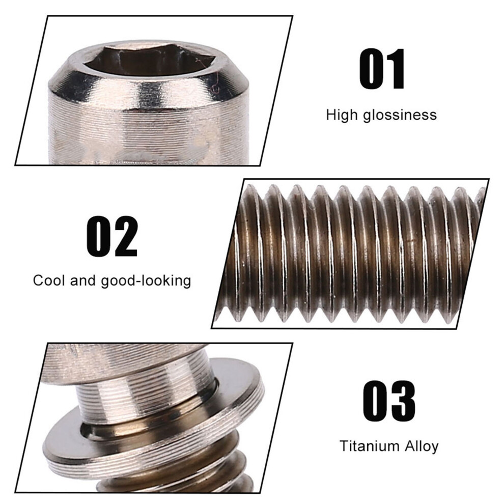 4Pcs M6x18mm Titanium Brake Clamp Bolts For Bikes - Includes Gasket 4331330019100
