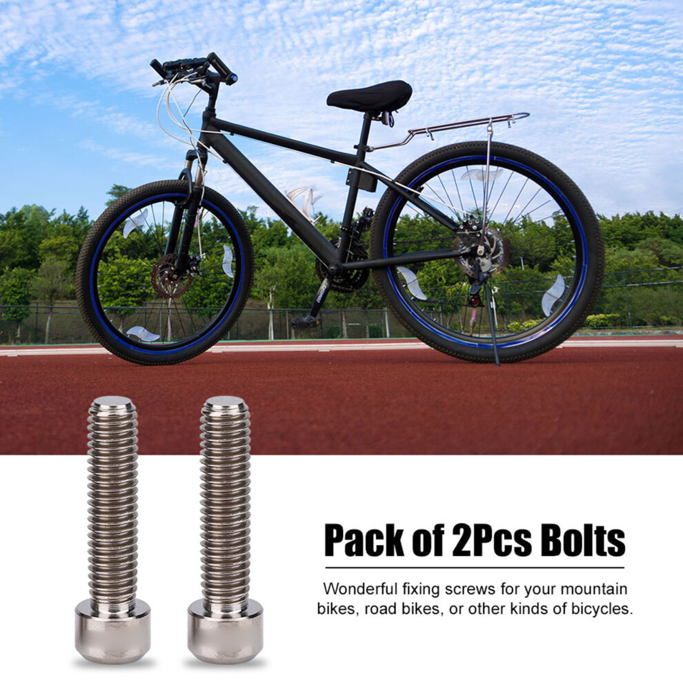 2Pcs Ti Alloy M6 X 25Mm Disc Brake Caliper Screws For Bikes - Ti Color 9351330019165