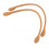 2Pcs Leather Bag Handles for Custom DIY Hand Accessories Thread Brownish Yellow 16