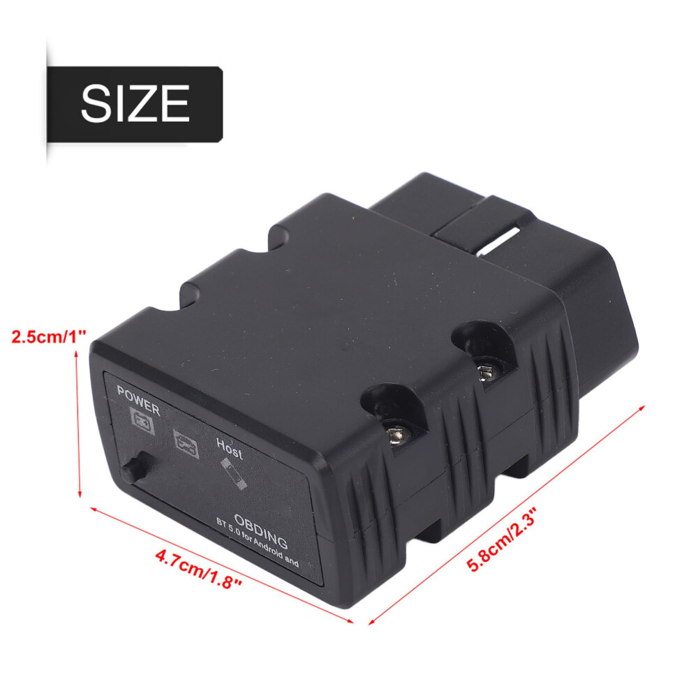 Kw902 Car Diagnostic Scanner Bluetooth 5.0 Obdii Tool For Android Black 4961330020334