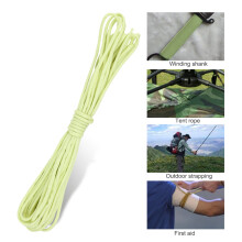 Leuchtendes Paracord-Seil mit 9 Adern, 10 Meter, Gelb, langlebig und im Dunkeln leuchtend