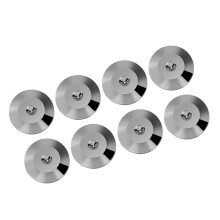 8 Stück 25x4mm Kupfer-Lautsprecher-Schockbasis-Pads – Gold, Silber, Gun-Chrome