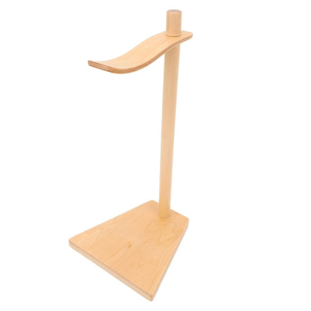 Wooden Headphone Stand Anti Slip Stable Universal Diy Desk Gaming Headset Holder With Base For