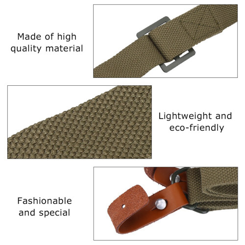 Multi-Function Adjustable Gun Rifle Sling Strap Army Green 121x3cm