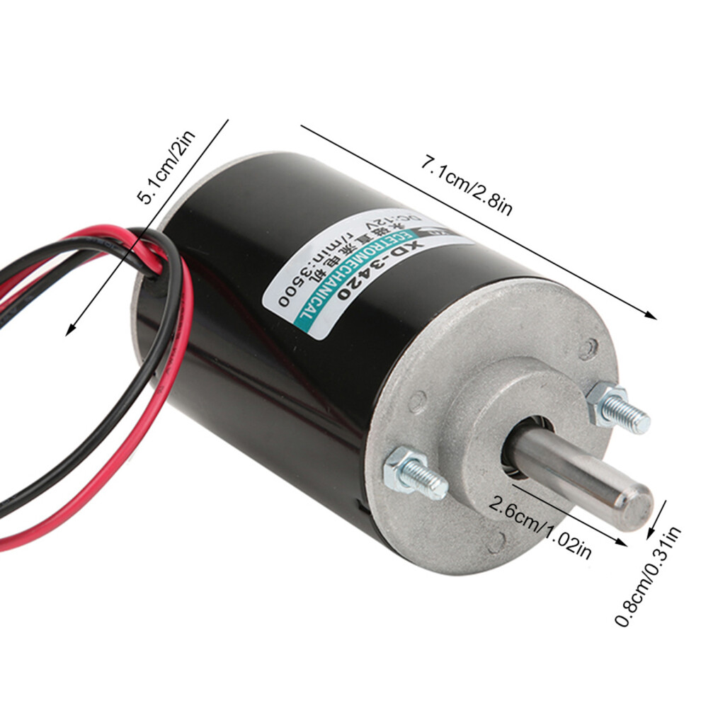 12V 3500Rpm Xd?3420 High Speed Dc Motor With Cw/Ccw Control 6911330022416