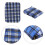 Adult Reusable Insert Liners Washable 3 Layer Thick Cloth Nappy Blue Check 3