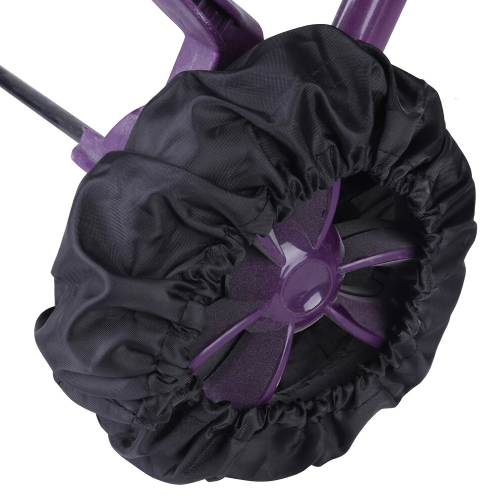 4Pcs Black Wheel Covers for Baby Stroller - Protect and Preserve Floors