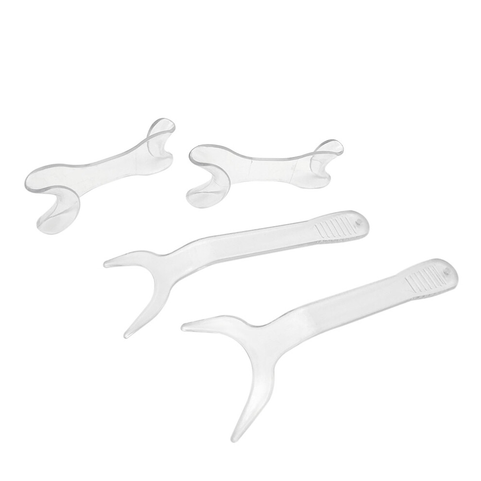 4pcs Dental Lip Cheek Retractor Set Intraoral Mouth Opener, Reusable Plastic 20122cm