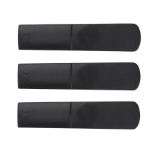 3 Stück schwarze Resinklarinettenmundstücke mit Blättern, Größe 2,5