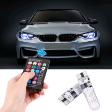 4 Stück T10 SMD 5050 RGB LED Auto Lampen mit Fernbedienung, 12V, 16 Farben
