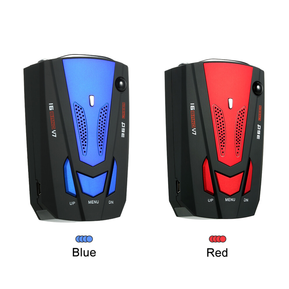 V7 Car Radar Detector Speed Warning Voice Alert 10X6x3cm Red 6951330026762