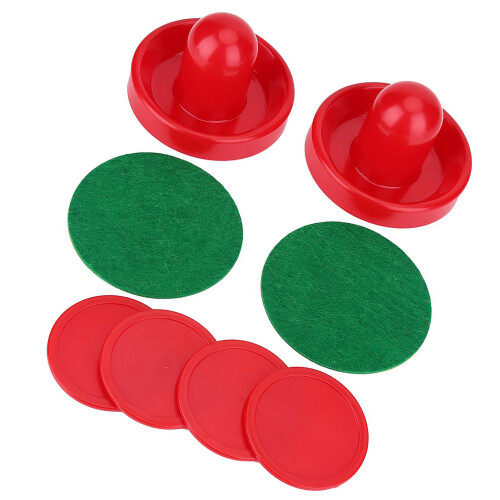 Ice Hockey Table Set: 2 Push Paddles & 4 Rugged Pucks Replacement (M)