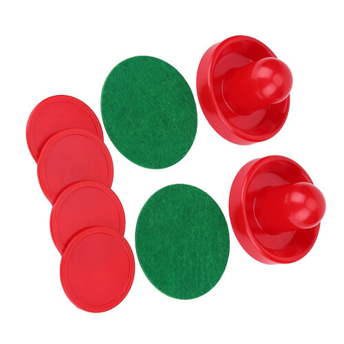 Ice Hockey Table Set: 2 Push Paddles & 4 Rugged Pucks Replacement (M) 2