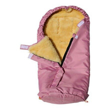 Sheepskin - Pram Footmuff Baby Foot Warmer - Pink