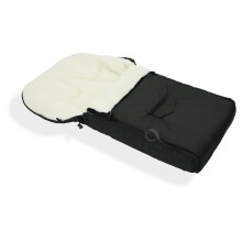 Natural Sheep Wool Footmuff Cosytoe fits Bugaboo Pushchairs Prams (Black)
