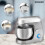 Bomann KM 6009 CB KM 6009 CB Powerful Kneader with Transparent Splash Proof Cover, Continuous Electronic Speed Control+Pulse Function, Titanium, 5