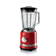 Ariete 585 Modern Blender, 1000W, Capacity 1.5 L, 4 Speed + Pulse Function, Graduated Glass Cup, 4 Stainless Steel Blades, Red