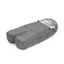 Stokke Xplory X Foot Muff, Modern Grey - Keeps Baby Warm on Cool Weather Strolls - Sonalan Lining & Fleece + Water-Repellent Exterior - Adjustable