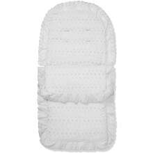 Broderie Anglaise Frilly Universal Fitting Footmuff for Pushchairs Strollers Prams Buggys - Pure White