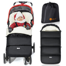 Ivywind Footmuff for Pushchair Universal,Winter Pram Footmuff for Baby with Drawstring Hood,Waterproof Cosy Toes for Pram with Zip,Easy