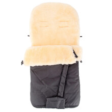 Merauno? Baby Lamb Wool Foot Muff Pram Wool Bag Cuddly Buggy Pram Foot Muff Made of Medical Wool Wind and Waterproof with Belt Slots Foot Opening with